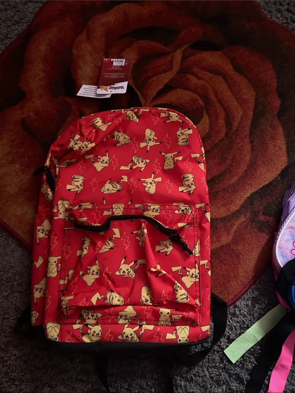 Pikachu Kids Red Backpack - Official Licensed